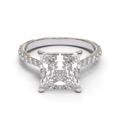 Princess Tapered Cathedral Pave 1.3-2.2mm band (setting only)