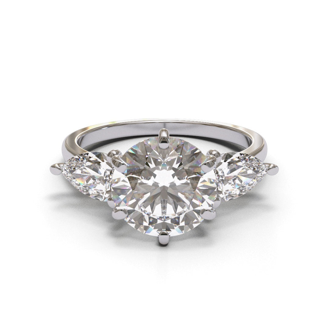 Round Trilogy Pear 2mm band (setting only)