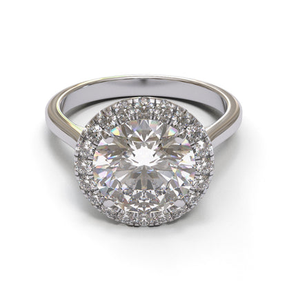 Round Tapered Cathedral Halo 1.6-2.6mm band (setting only)