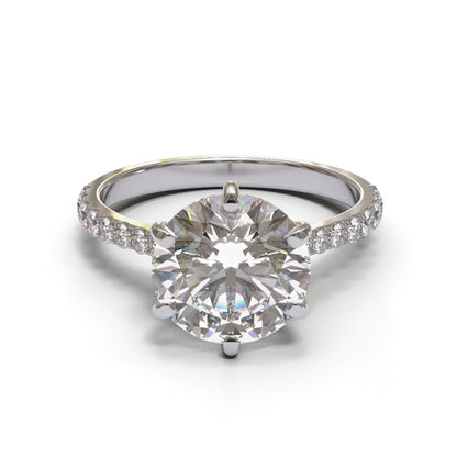 Round Tapered Cathedral Pave 1.3-2.2mm band (setting only)