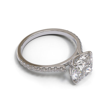 Round Tulip Open Cathedral Pave 1.6mm band (setting only)