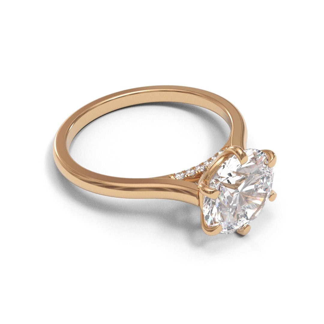 Round Diamond Bridge Cathedral 1.6mm band (setting only)
