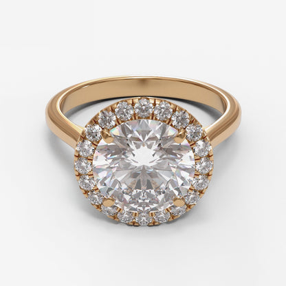 Round Tapered Cathedral Halo 1.6-2.6mm band (setting only)