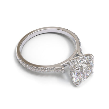 Round Open Cathedral Hidden Halo Pave 2mm band (setting only)