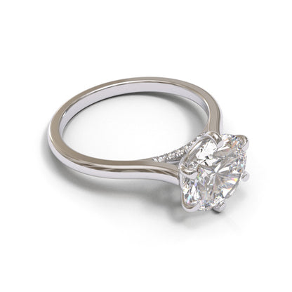 Round Diamond Bridge Cathedral 1.6mm band (setting only)