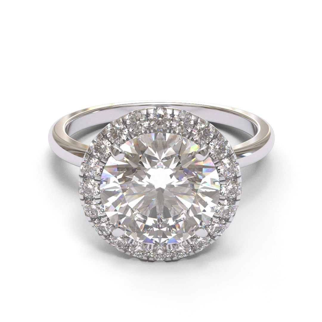 Round Halo 2mm band (setting only)