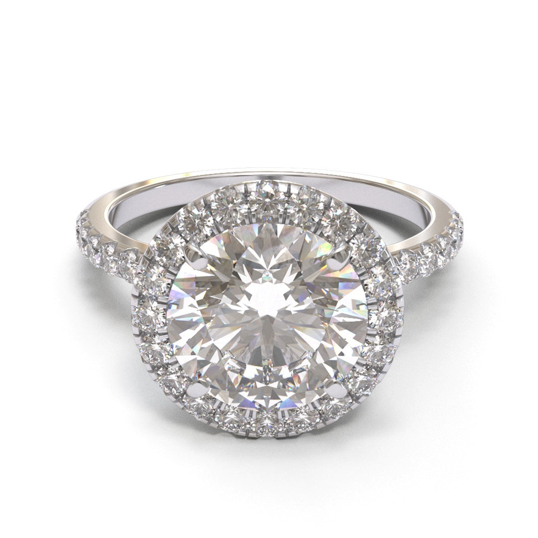 Round Halo Pave 2mm band (setting only)
