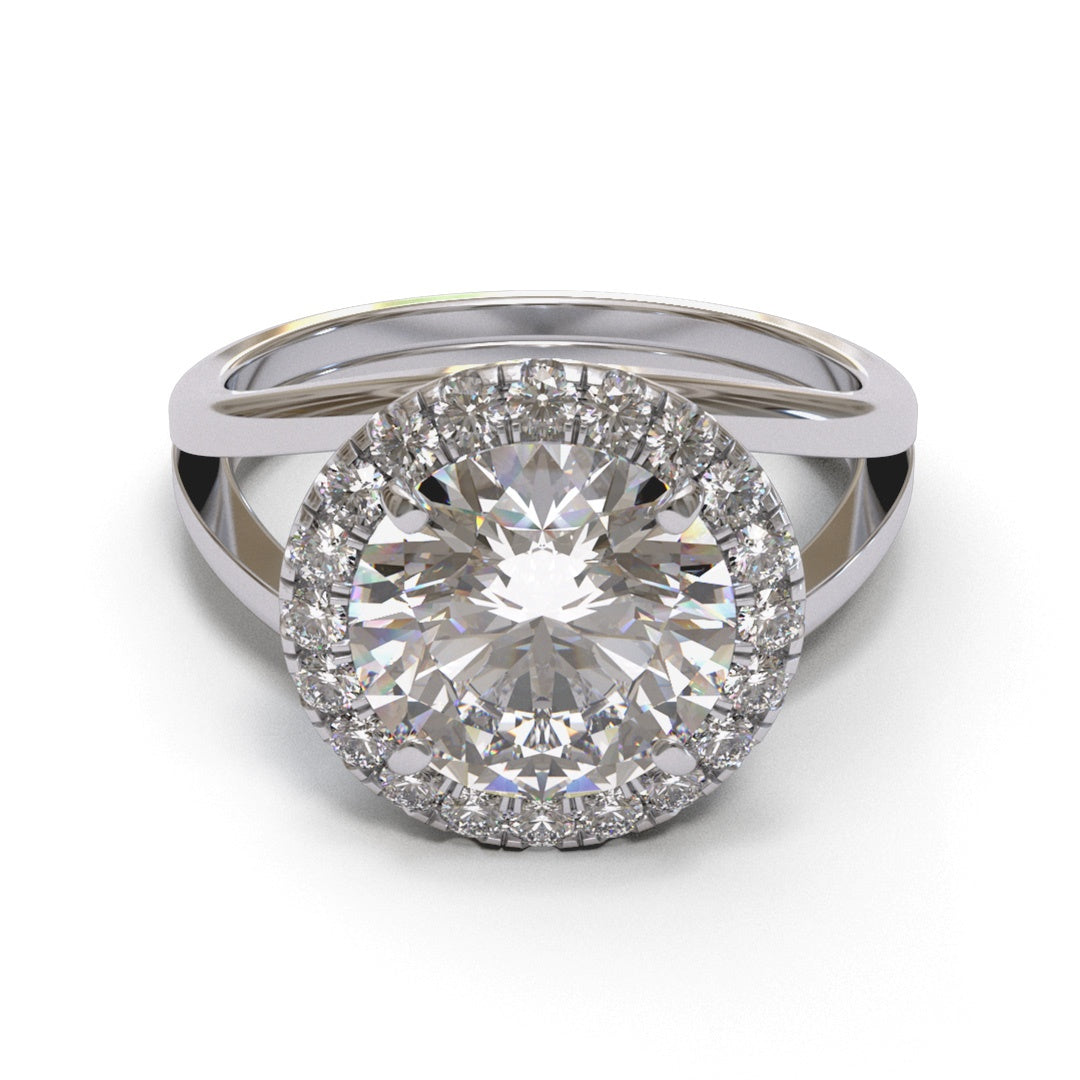 Round Split Shank Halo 3mm band (setting only)