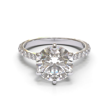 Round Tapered Cathedral Pave 1.3-2.2mm band (setting only)