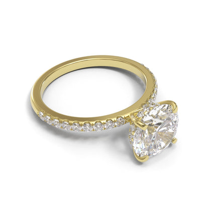 Round Hidden Halo Pave 2mm band (setting only)