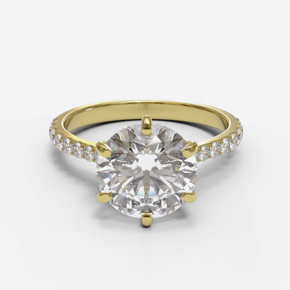 Round Tapered Cathedral Pave 1.3-2.2mm band (setting only)