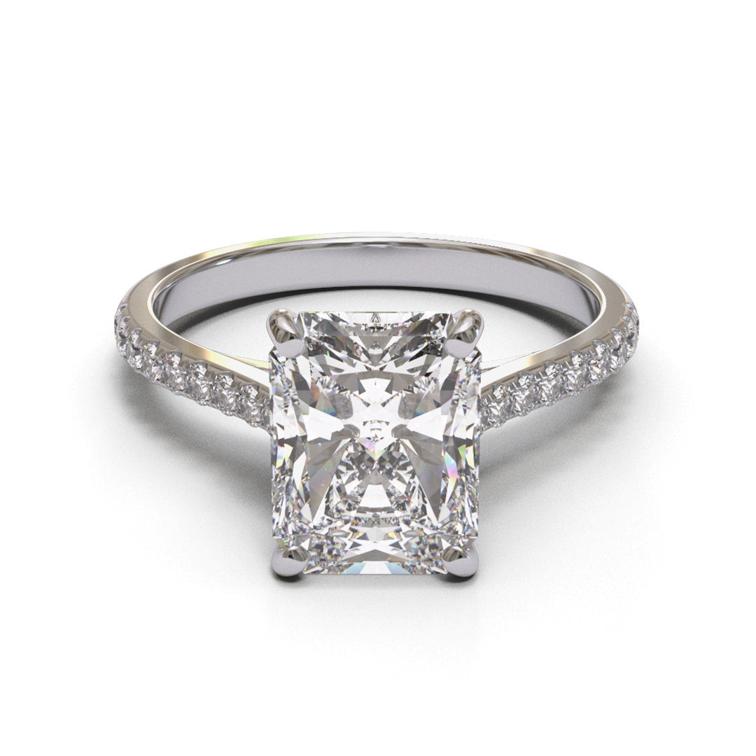 Radiant Tapered Cathedral Pave 1.6-2.6mm band (setting only)