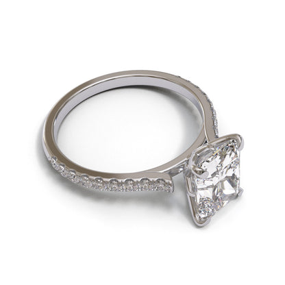 Radiant Tulip Open Cathedral Pave 2mm band (setting only)