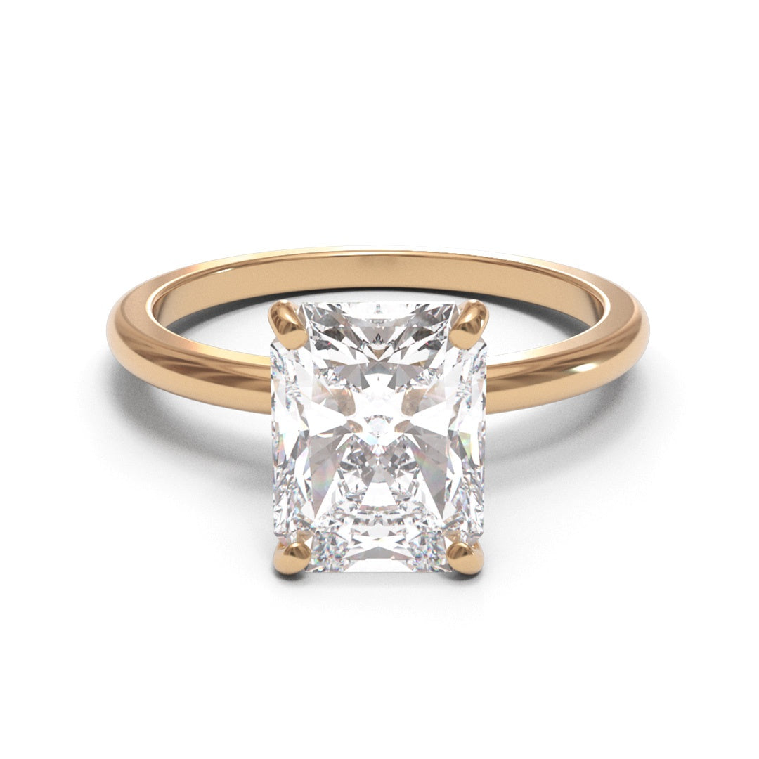 Radiant Dome Solitaire 2mm band (setting only)