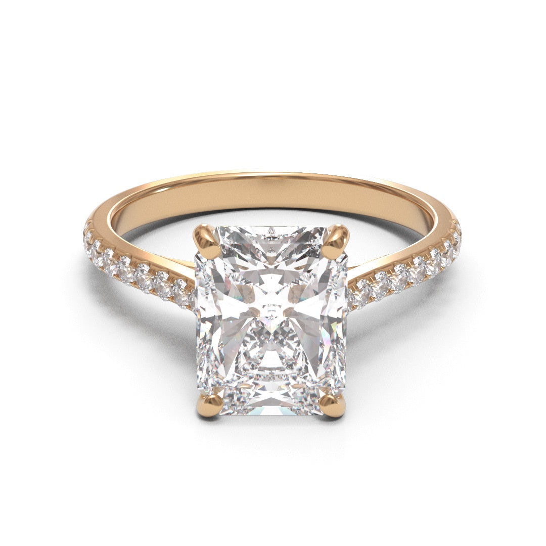 Radiant Tapered Cathedral Pave 1.6-2.6mm band (setting only)