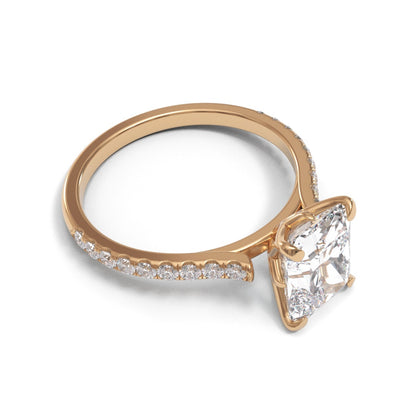 Radiant Tulip Open Cathedral Pave 2mm band (setting only)