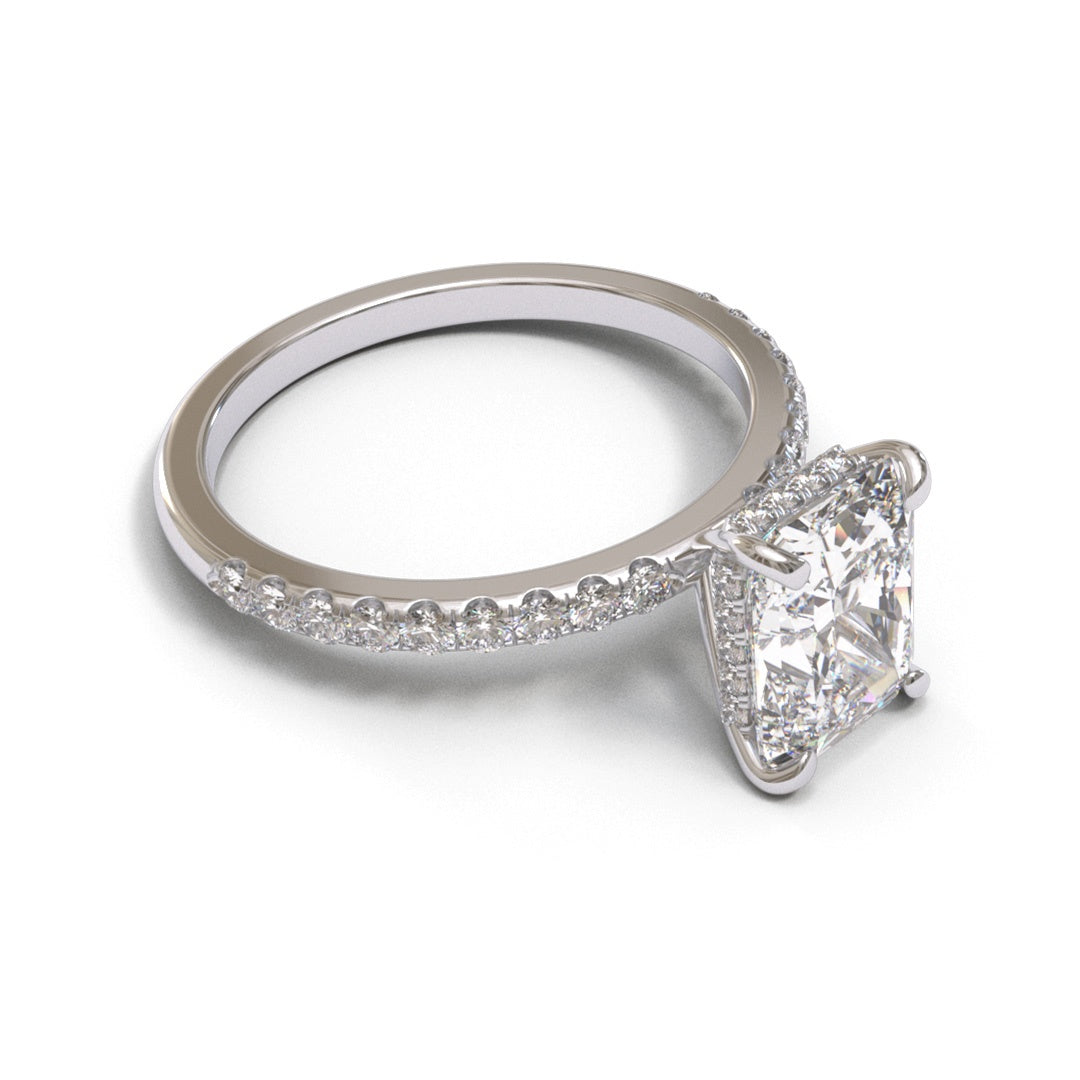 Radiant Hidden Halo Pave 2mm band (setting only)