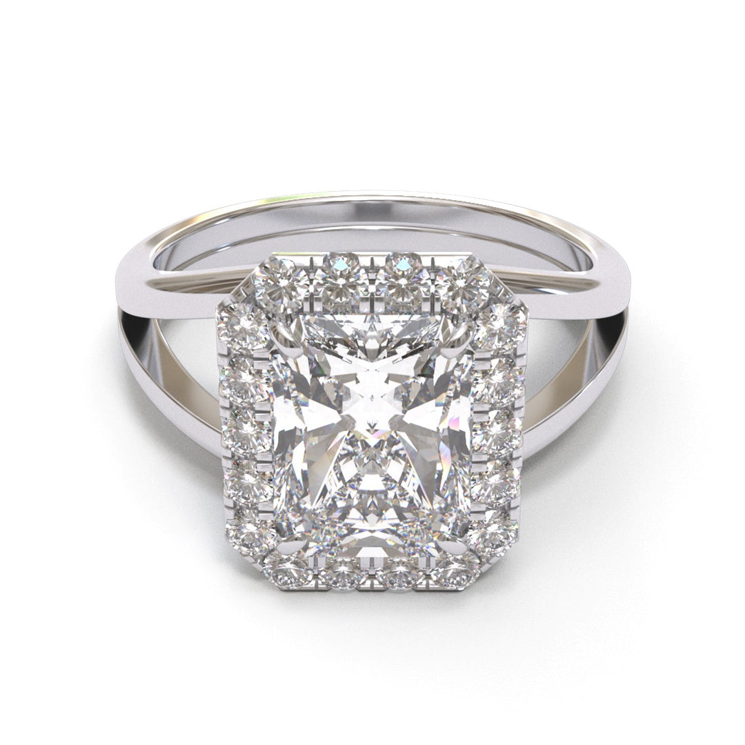 Radiant Split Shank Halo 3mm band (setting only)