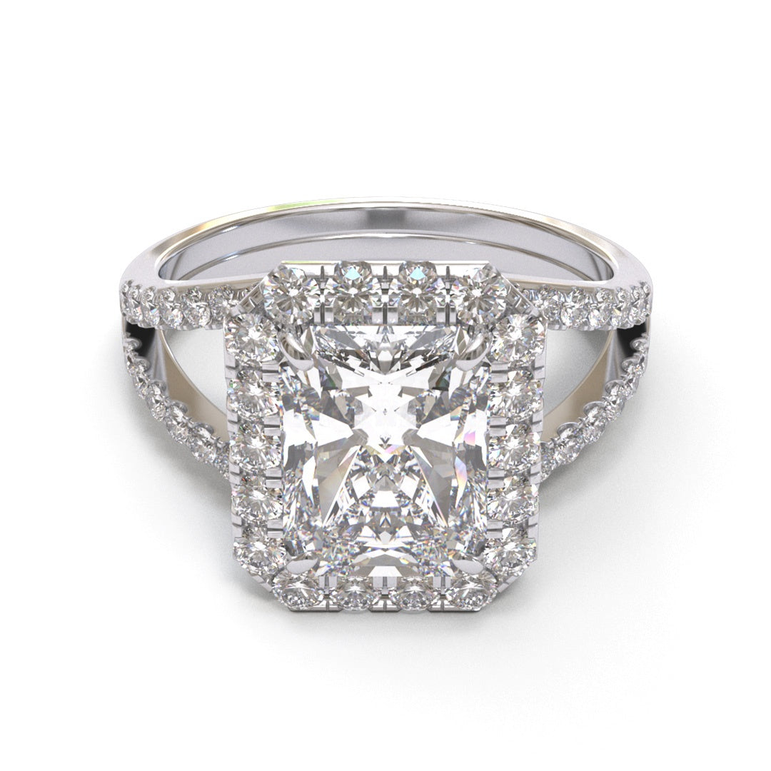 Radiant Split Shank Halo Pave 3mm band (setting only)