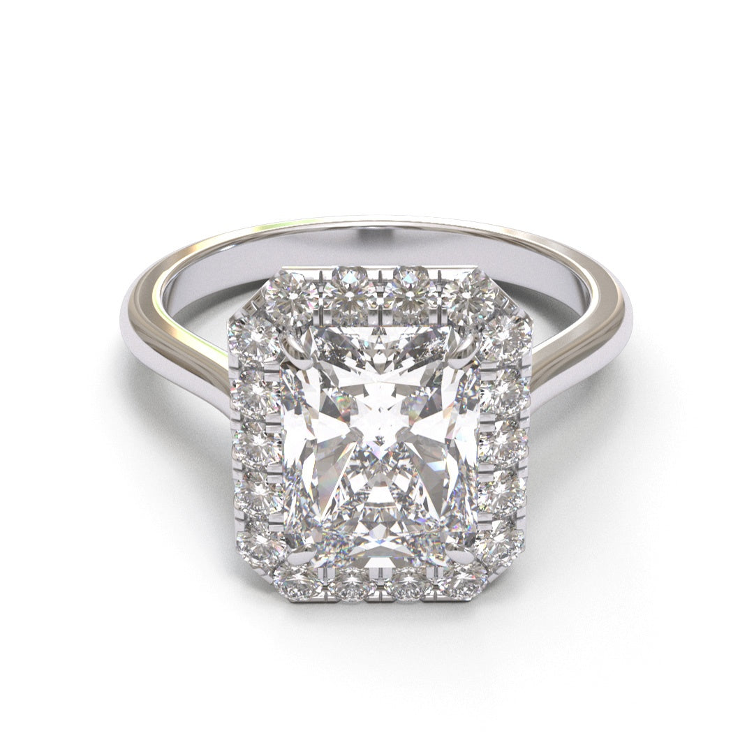 Radiant Tapered Cathedral Halo 1.6-2.6mm band (setting only)