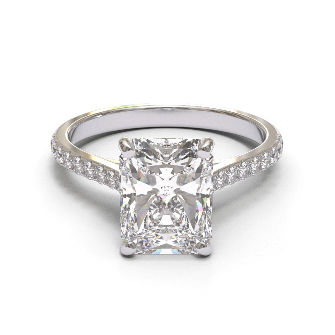 Radiant Tapered Cathedral Pave 1.6-2.6mm band (setting only)