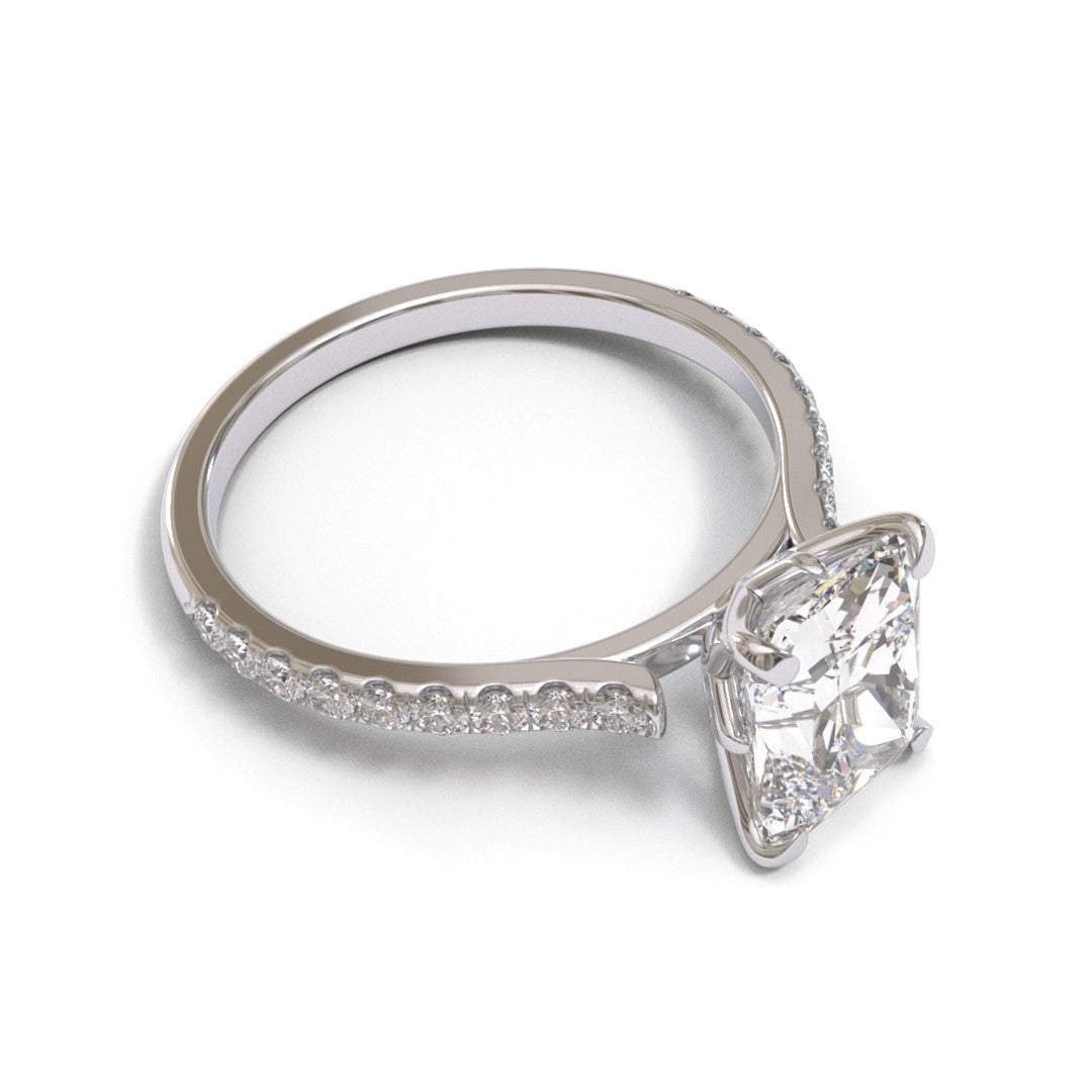 Radiant Tulip Open Cathedral Pave 2mm band (setting only)