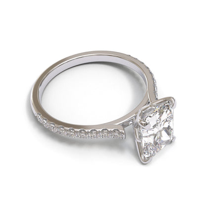 Radiant Tulip Open Cathedral Pave 2mm band (setting only)