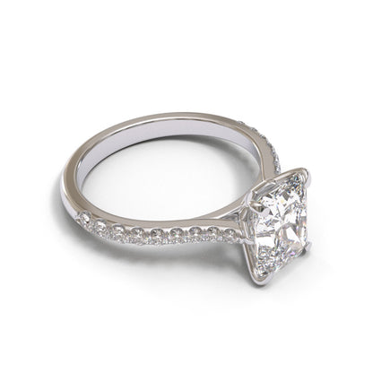 Radiant Tulip Tapered Cathedral Pave 1.3-2.2mm band (setting only)