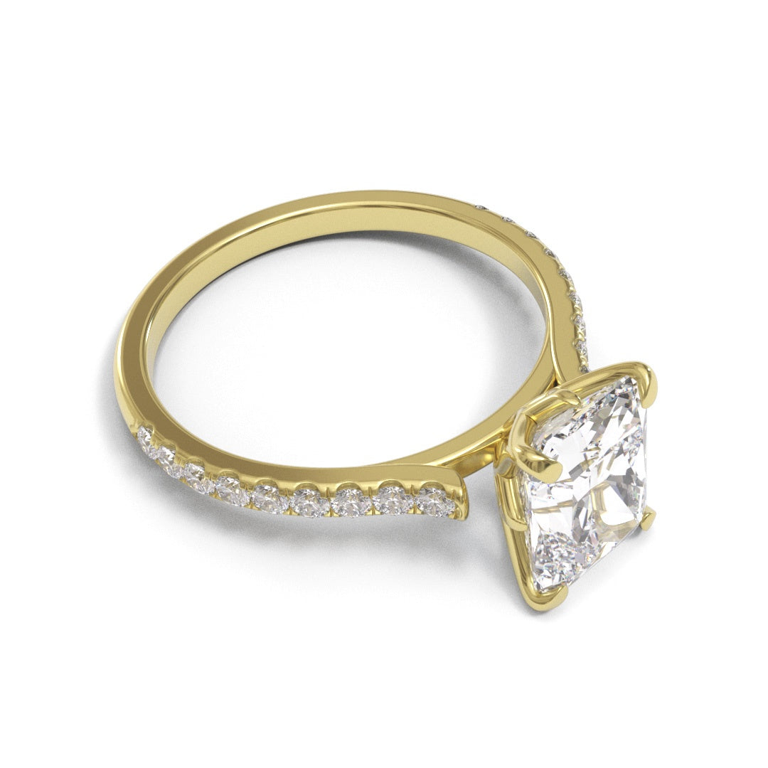 Radiant Tulip Open Cathedral Pave 2mm band (setting only)