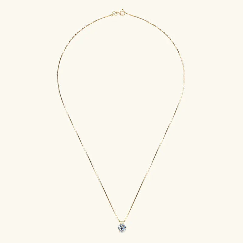 0.5ct-5ct Moissanite Pendant Necklace With Certificate For Women Original Real 925 Silver Chain Solitaire Drop Necklaces