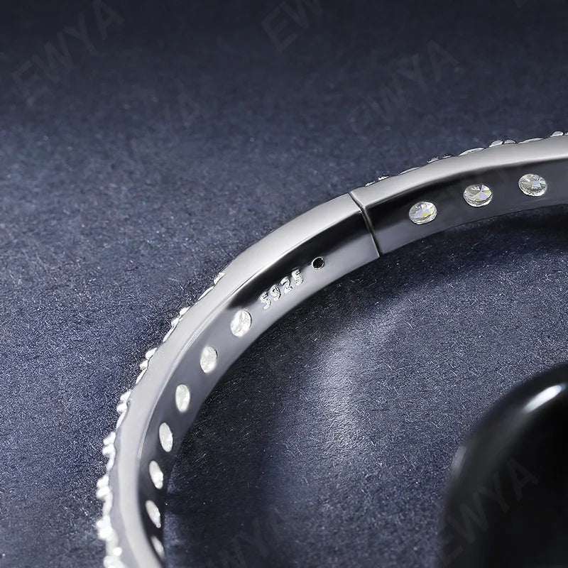 GRA Certified D Color 4mm 0.3CT Full Moissanite Tennis Bracelet Bangle For Women S925 Sterling Silver Diamond Bracelets