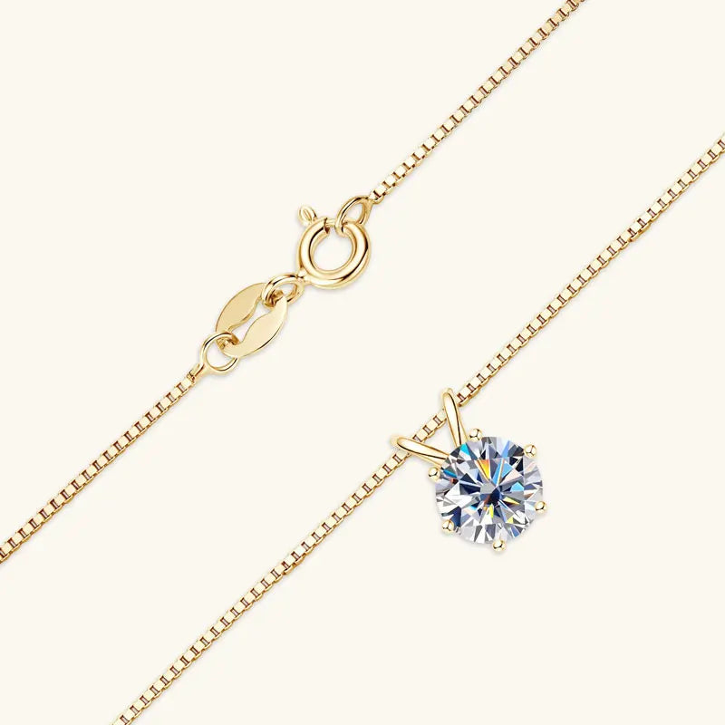 0.5ct-5ct Moissanite Pendant Necklace With Certificate For Women Original Real 925 Silver Chain Solitaire Drop Necklaces