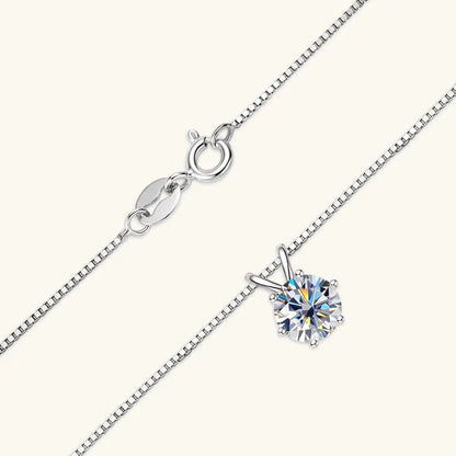 0.5ct-5ct Moissanite Pendant Necklace With Certificate For Women Original Real 925 Silver Chain Solitaire Drop Necklaces