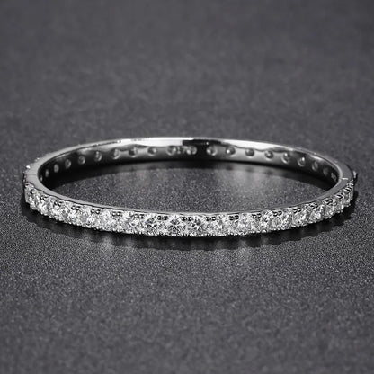 GRA Certified D Color 4mm 0.3CT Full Moissanite Tennis Bracelet Bangle For Women S925 Sterling Silver Diamond Bracelets