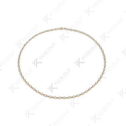 3.5CTW Moissanite Necklaces for Women Men Solid 14K 10K Gold 925 Silver Chain Tennis Necklace for Engagement Christmas