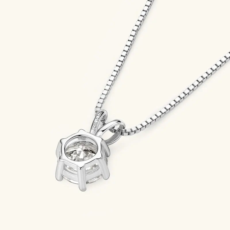 0.5ct-5ct Moissanite Pendant Necklace With Certificate For Women Original Real 925 Silver Chain Solitaire Drop Necklaces