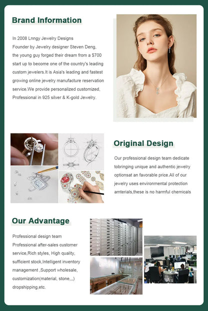 0.5ct-5ct Moissanite Pendant Necklace With Certificate For Women Original Real 925 Silver Chain Solitaire Drop Necklaces