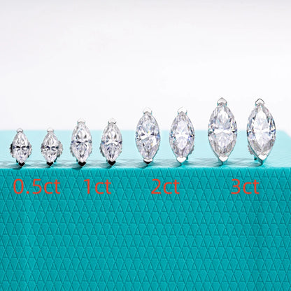 Set of diamond stones with weight labels on a teal background