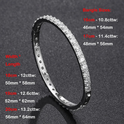 GRA Certified D Color 4mm 0.3CT Full Moissanite Tennis Bracelet Bangle For Women S925 Sterling Silver Diamond Bracelets