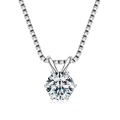 0.5ct-5ct Moissanite Pendant Necklace With Certificate For Women Original Real 925 Silver Chain Solitaire Drop Necklaces