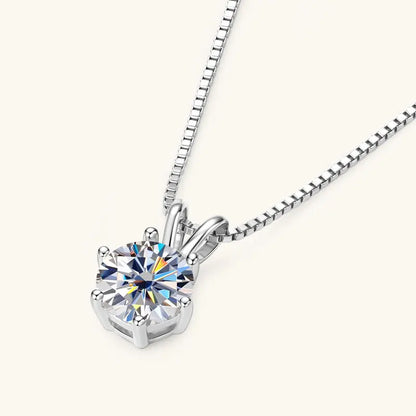 0.5ct-5ct Moissanite Pendant Necklace With Certificate For Women Original Real 925 Silver Chain Solitaire Drop Necklaces