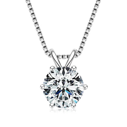 0.5ct-5ct Moissanite Pendant Necklace With Certificate For Women Original Real 925 Silver Chain Solitaire Drop Necklaces
