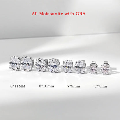 Set of moissanite stones with sizes labeled on a white background