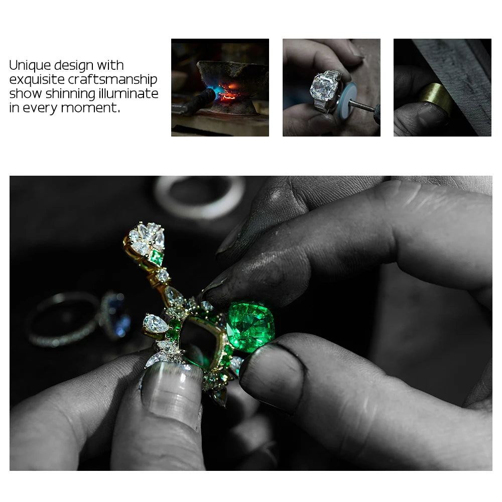 3.5CTW Moissanite Necklaces for Women Men Solid 14K 10K Gold 925 Silver Chain Tennis Necklace for Engagement Christmas