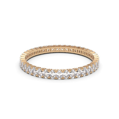 Oval Corner Eternity Full Pave 18K White Gold 3mm band