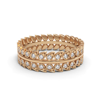 Laurel Eternity 18K White Gold 5.2mm band