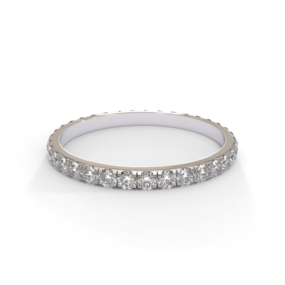 Classic Eternity Full Pave  18K White Gold 1.6mm band