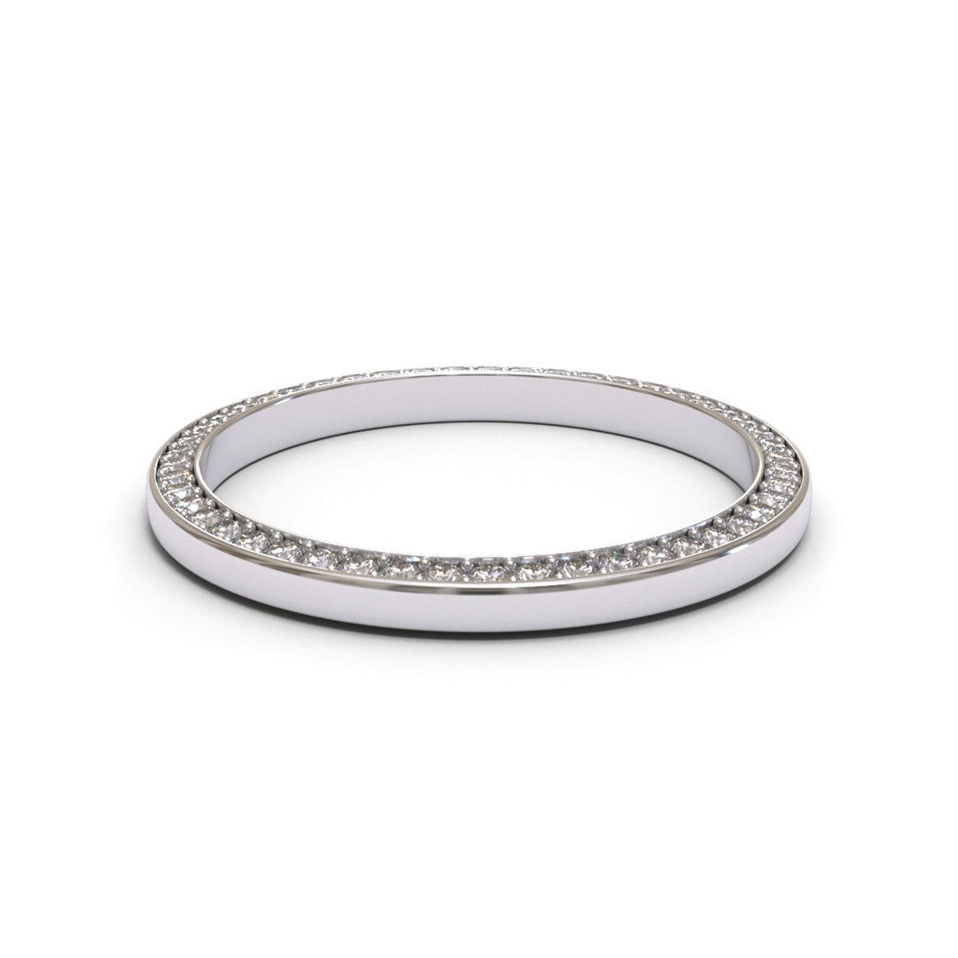 Side Full Eternity 18K White Gold 1.8mm band